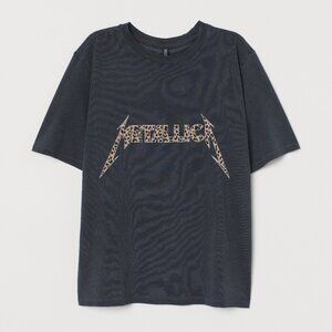 Metallica Grey and Cheetah Band T-Shirt